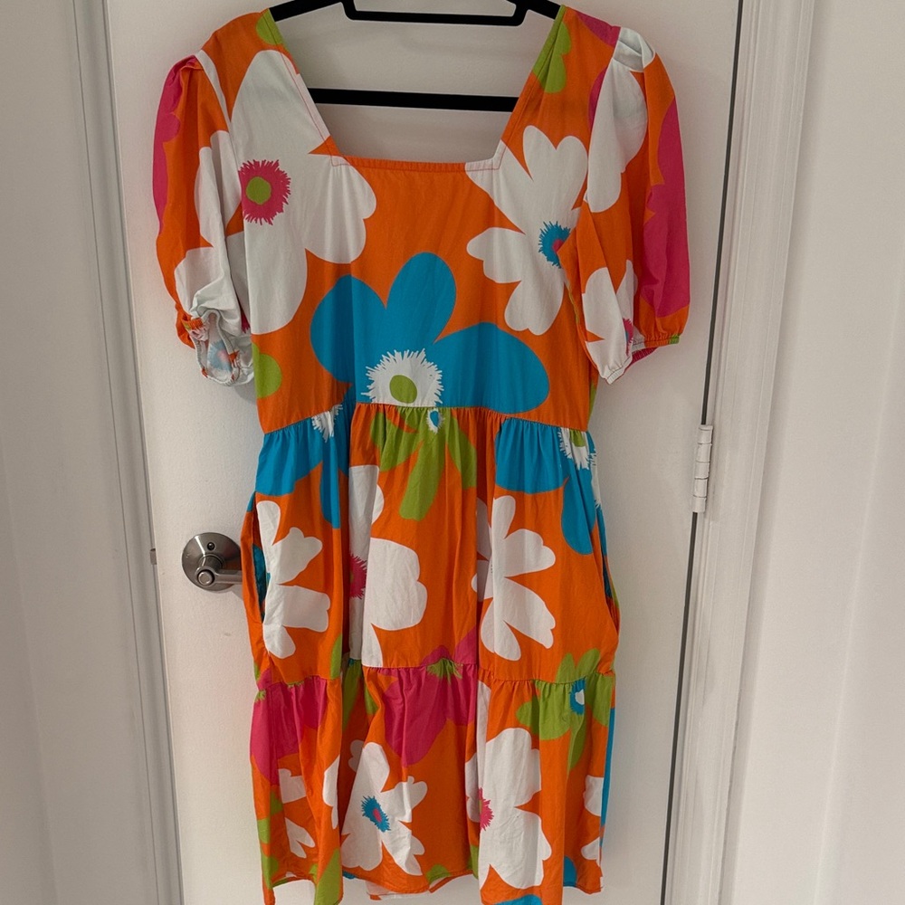 Maude Vivante Orange Floral Dress